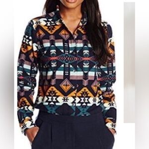 Woolrich Aztec Geometric Shapes Southwestern Soft Flannel Buttondown Shirt S